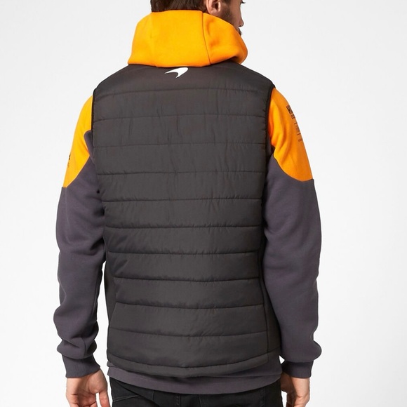 McLaren Black and Orange Renault Down Filled Vest / Team Gilet - Never Worn!! - Picture 10 of 10